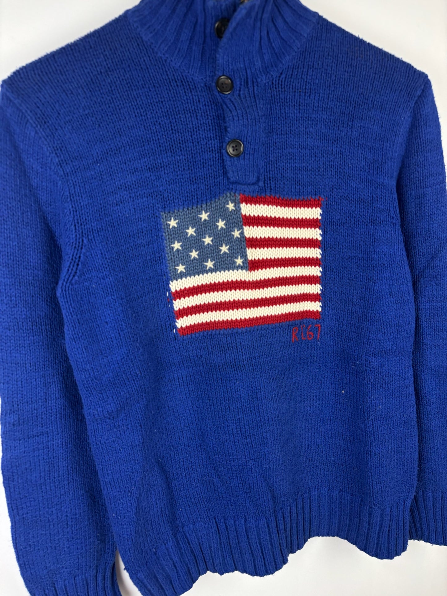 Pull col zippé flag Ralph Lauren
