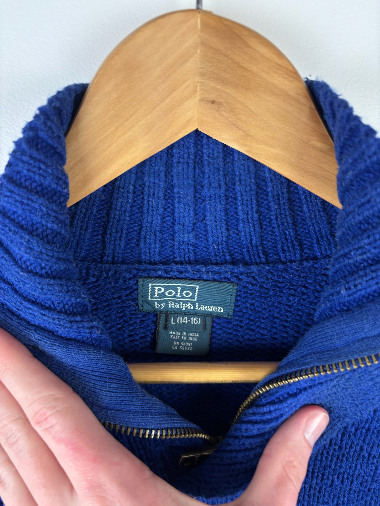 Pull col zippé flag Ralph Lauren