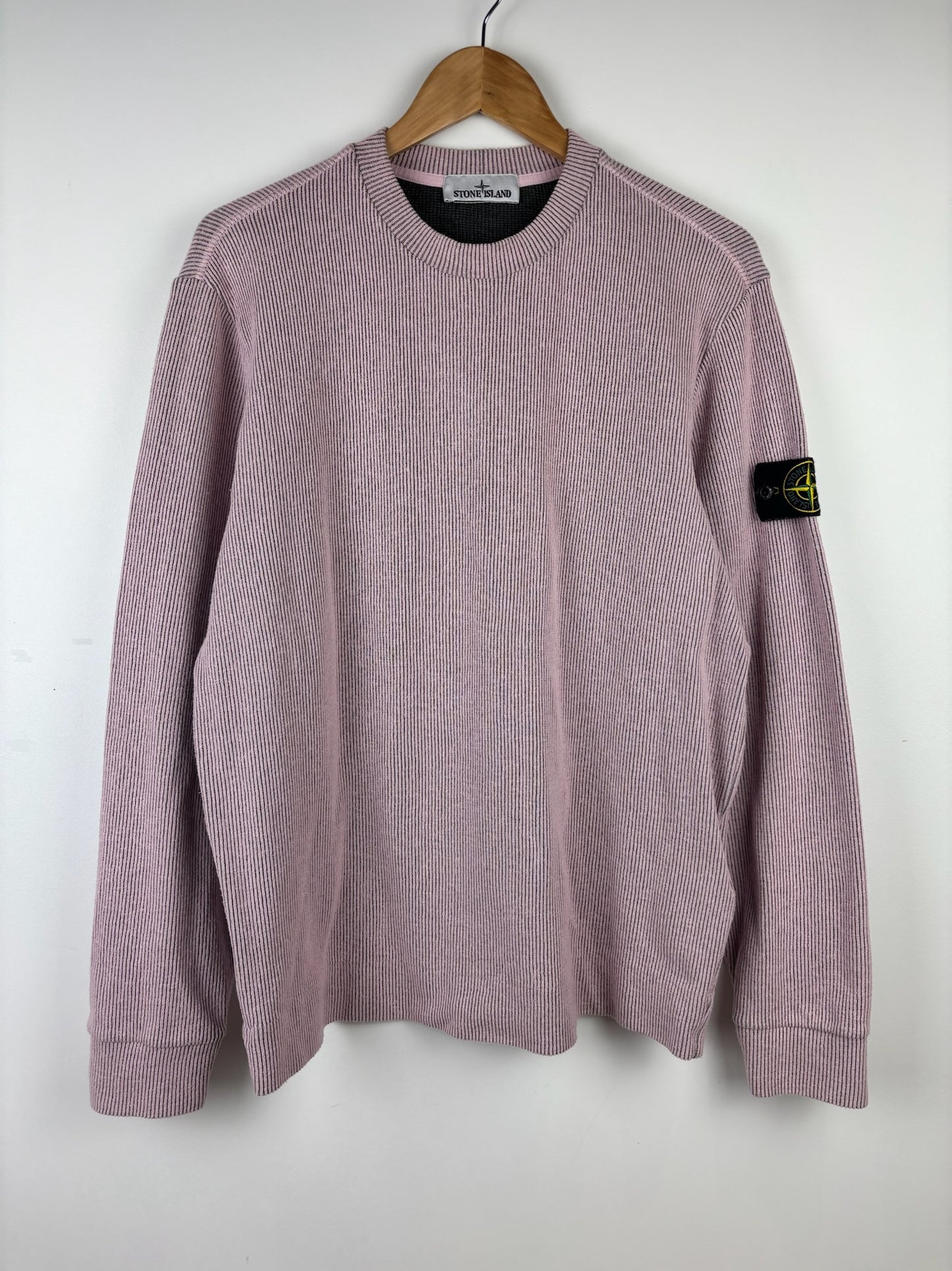 Pull en maille crewneck Stone Island rose
