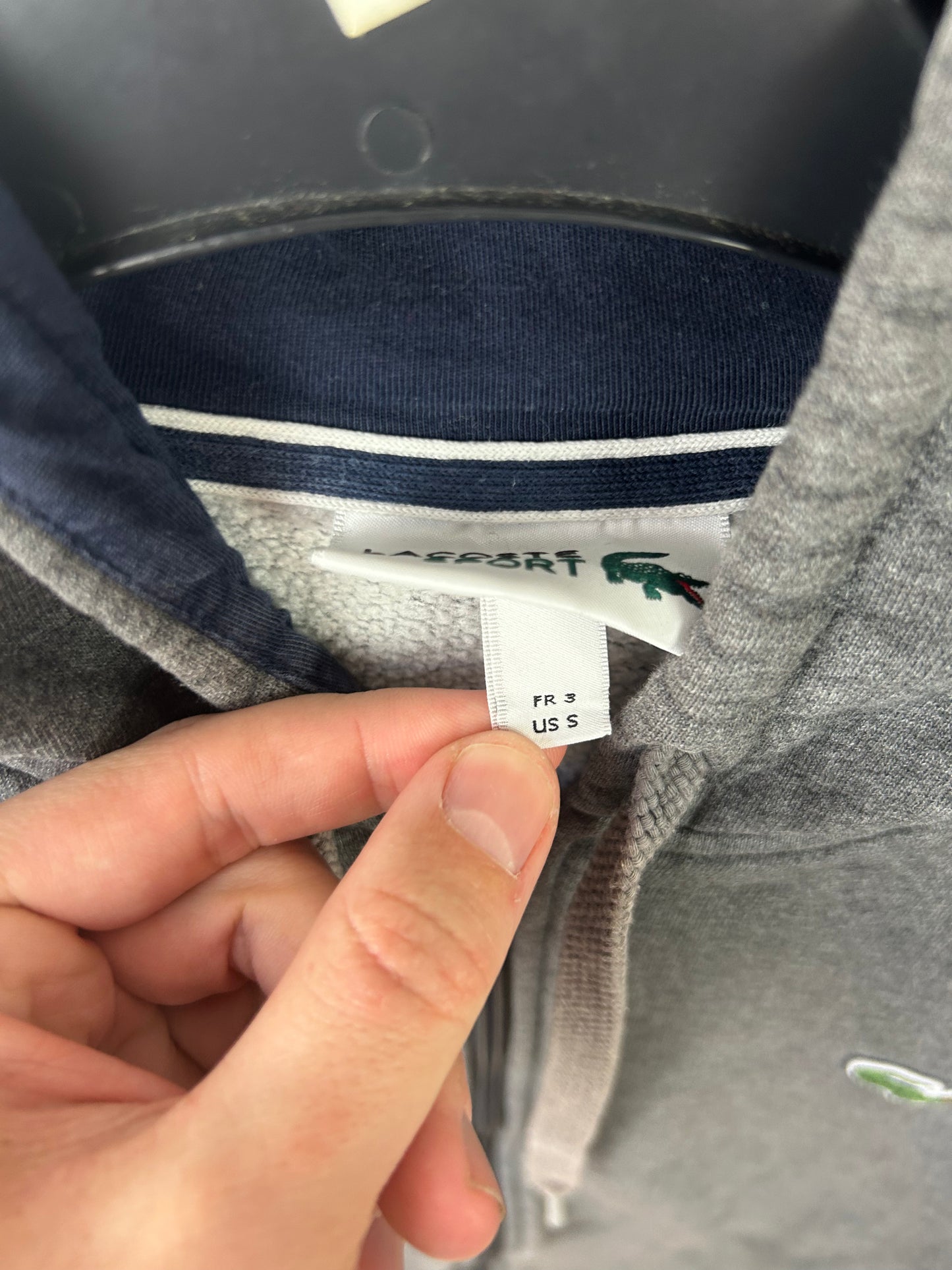Pull zippé à capuche Lacoste