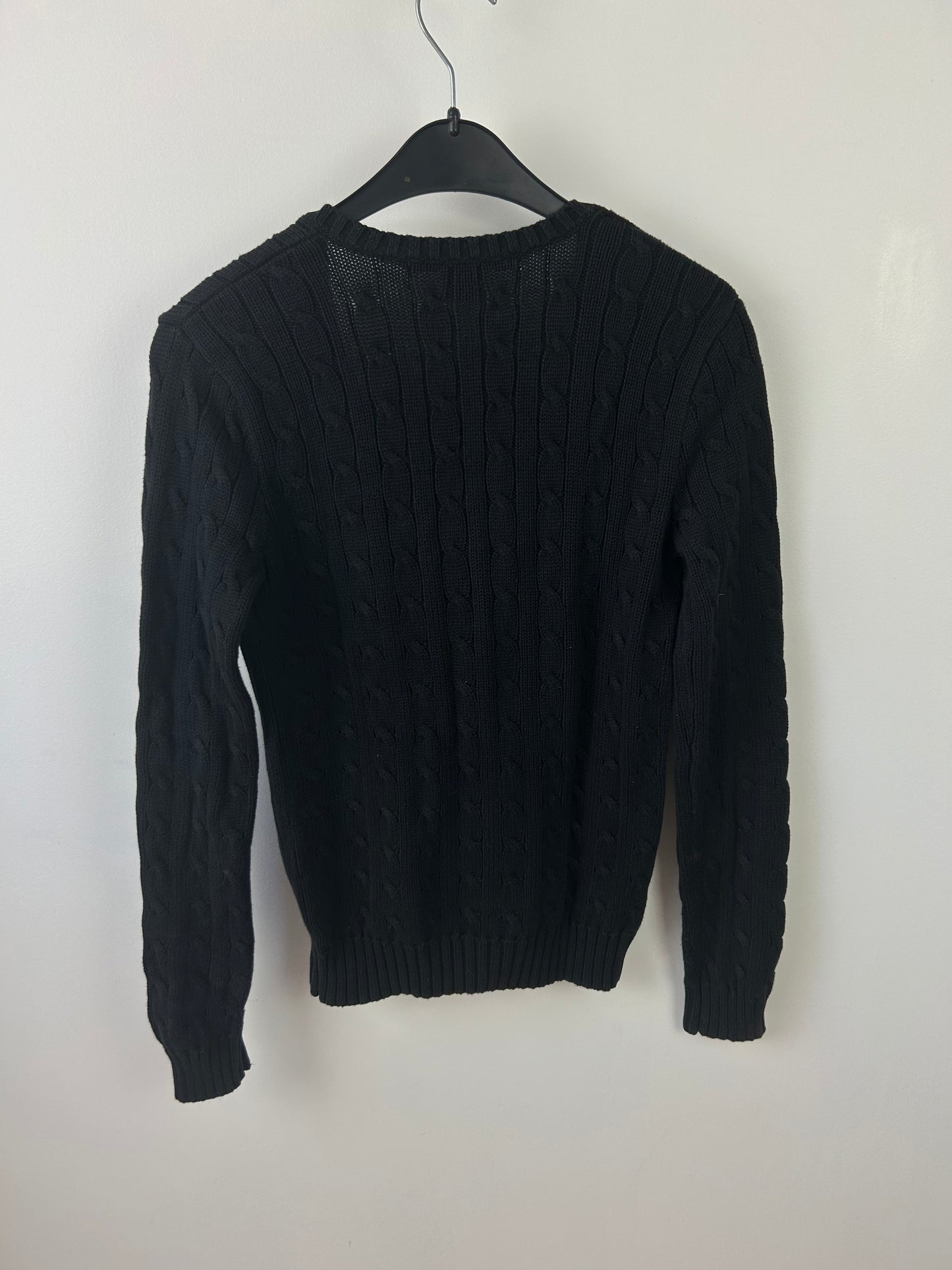 Pull en maille col v torsadé Ralph Lauren