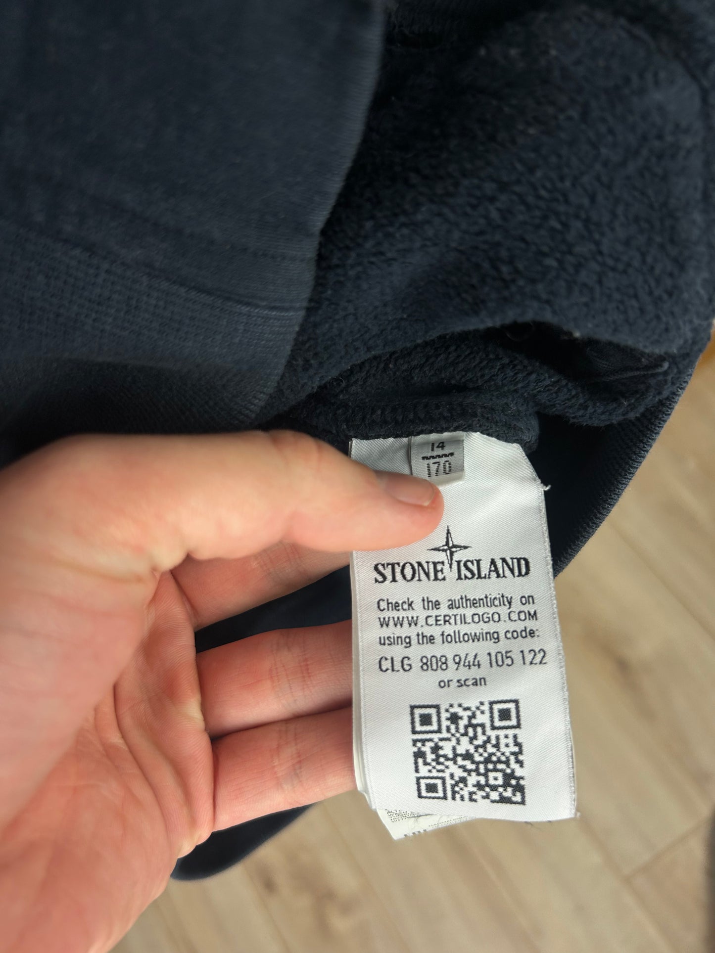 Pull zippé à capuche Stone Island Junior