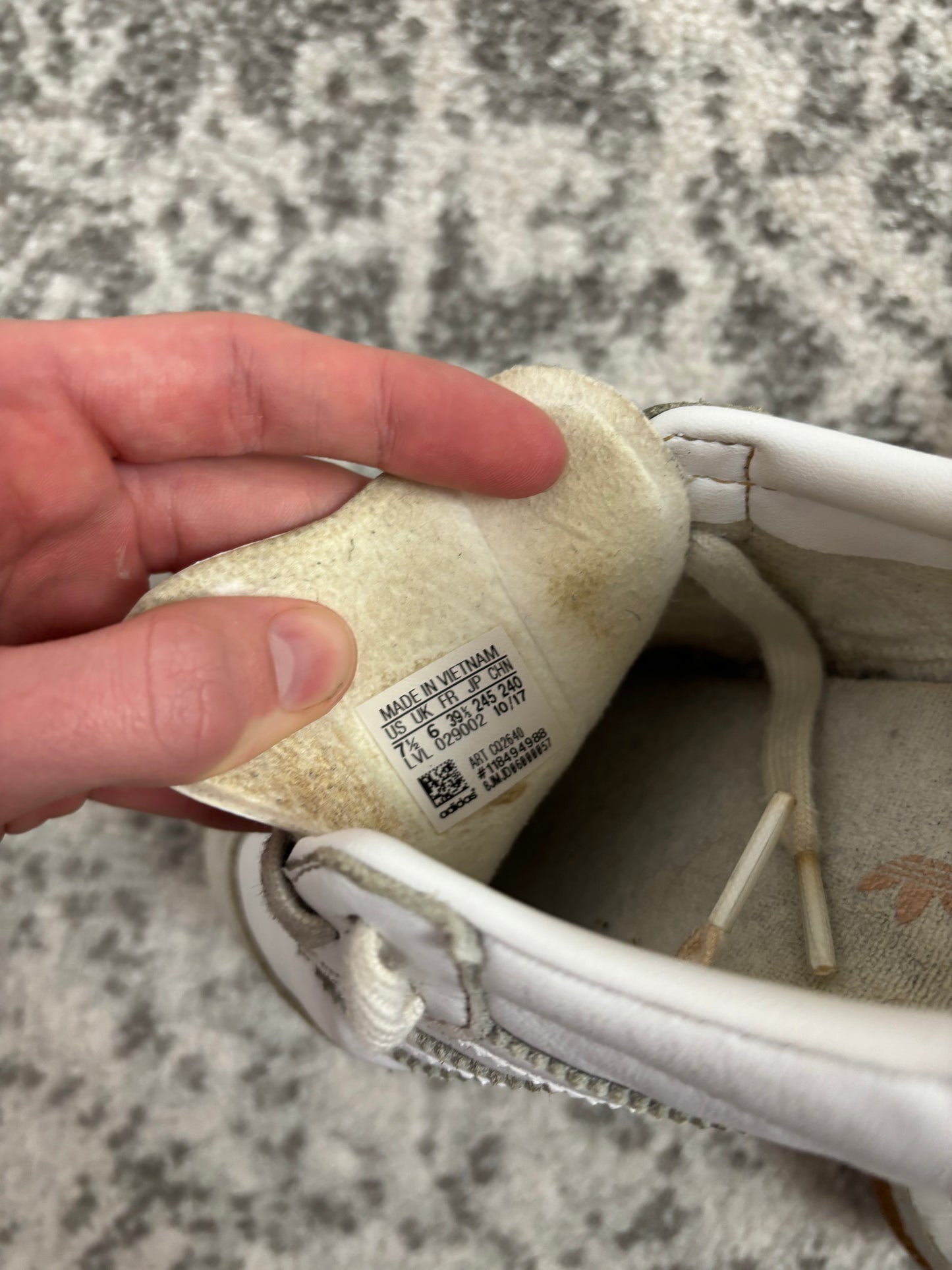 Adidas, samba, motif crocodile blanche