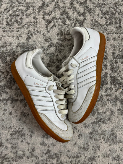 Adidas, samba, motif crocodile blanche