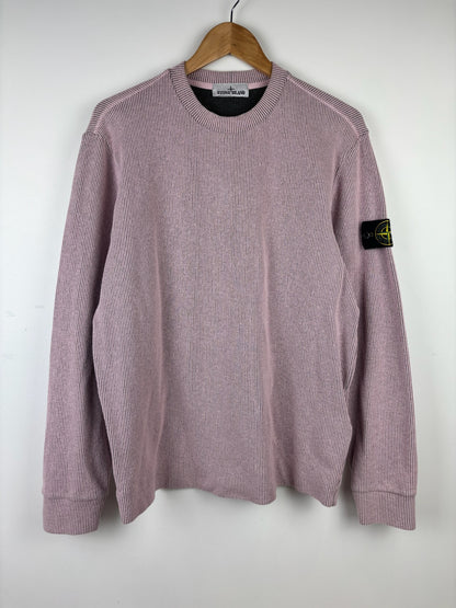 Pull en maille crewneck Stone Island rose