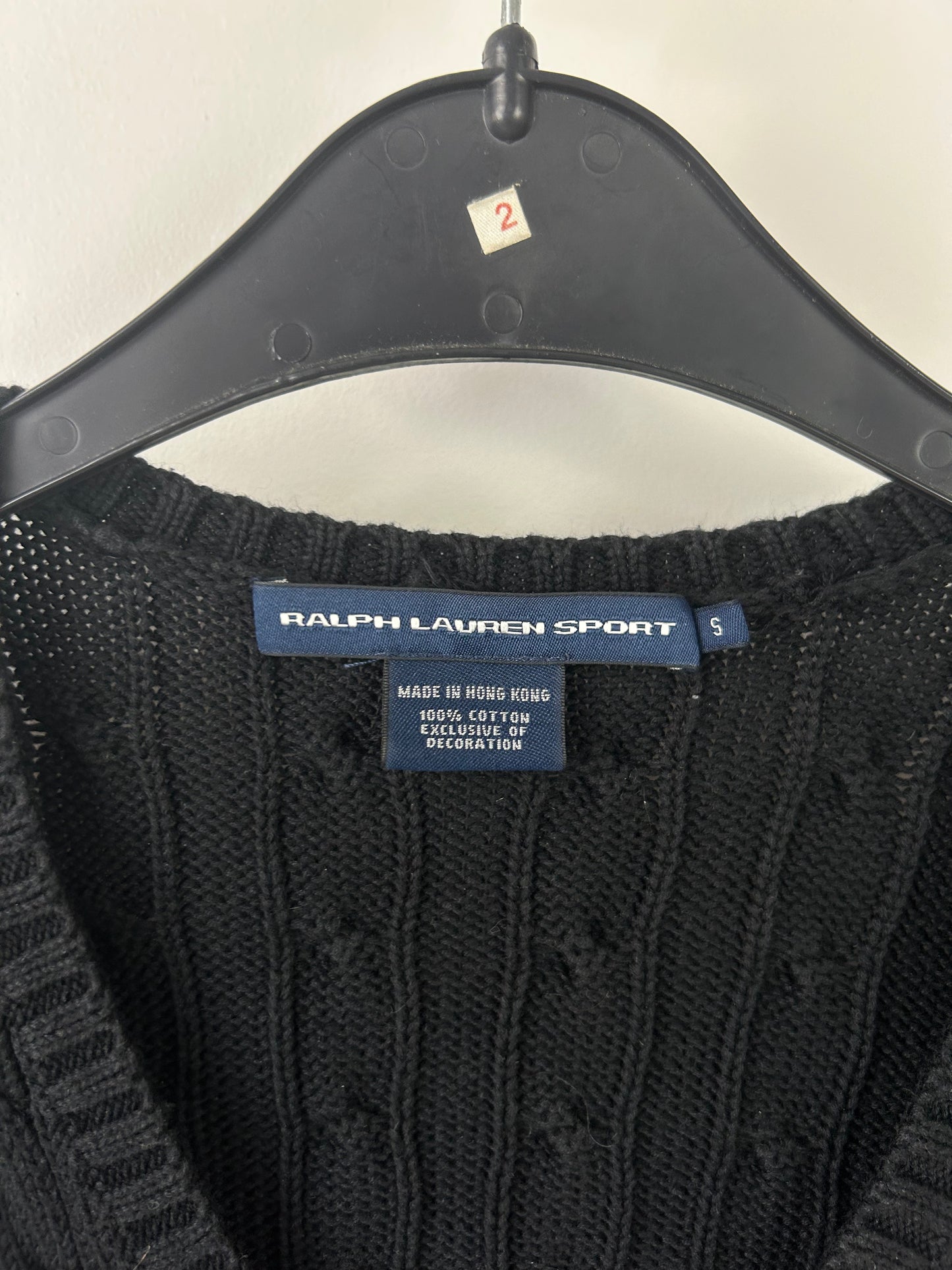 Pull en maille col v torsadé Ralph Lauren