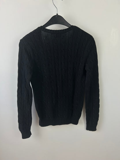 Pull en maille col v torsadé Ralph Lauren