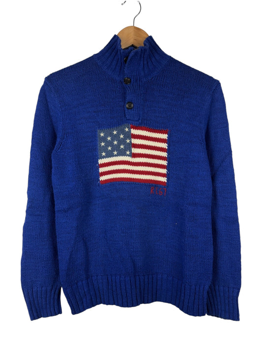 Pull col zippé flag Ralph Lauren