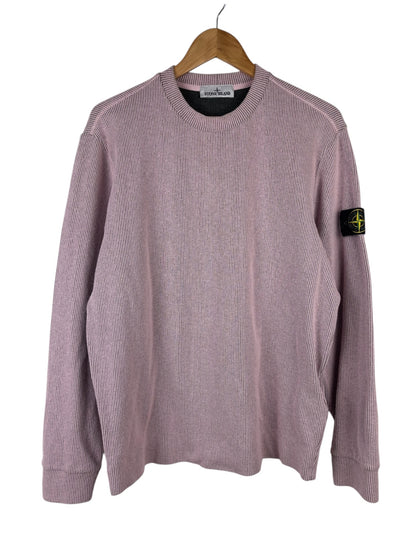 Pull en maille crewneck Stone Island rose